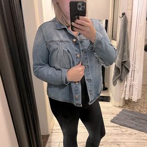 Kenzie Jean Jacket, cropped, distressed NWT